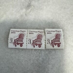 3 Conestoga Wagon 1800's 3 Cent Postage Stamp Adhesive‎ Intact